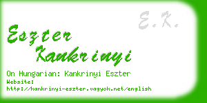 eszter kankrinyi business card